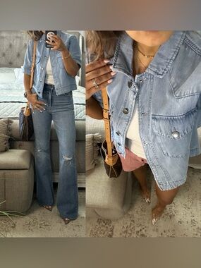 New๐ฉท Easy Days Light Wash Denim Shirt